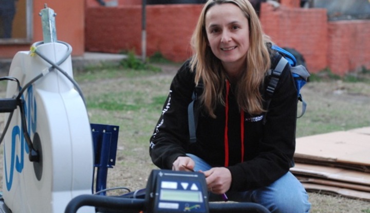 Dr Denny Levett checks one of the custom made Lode bikes